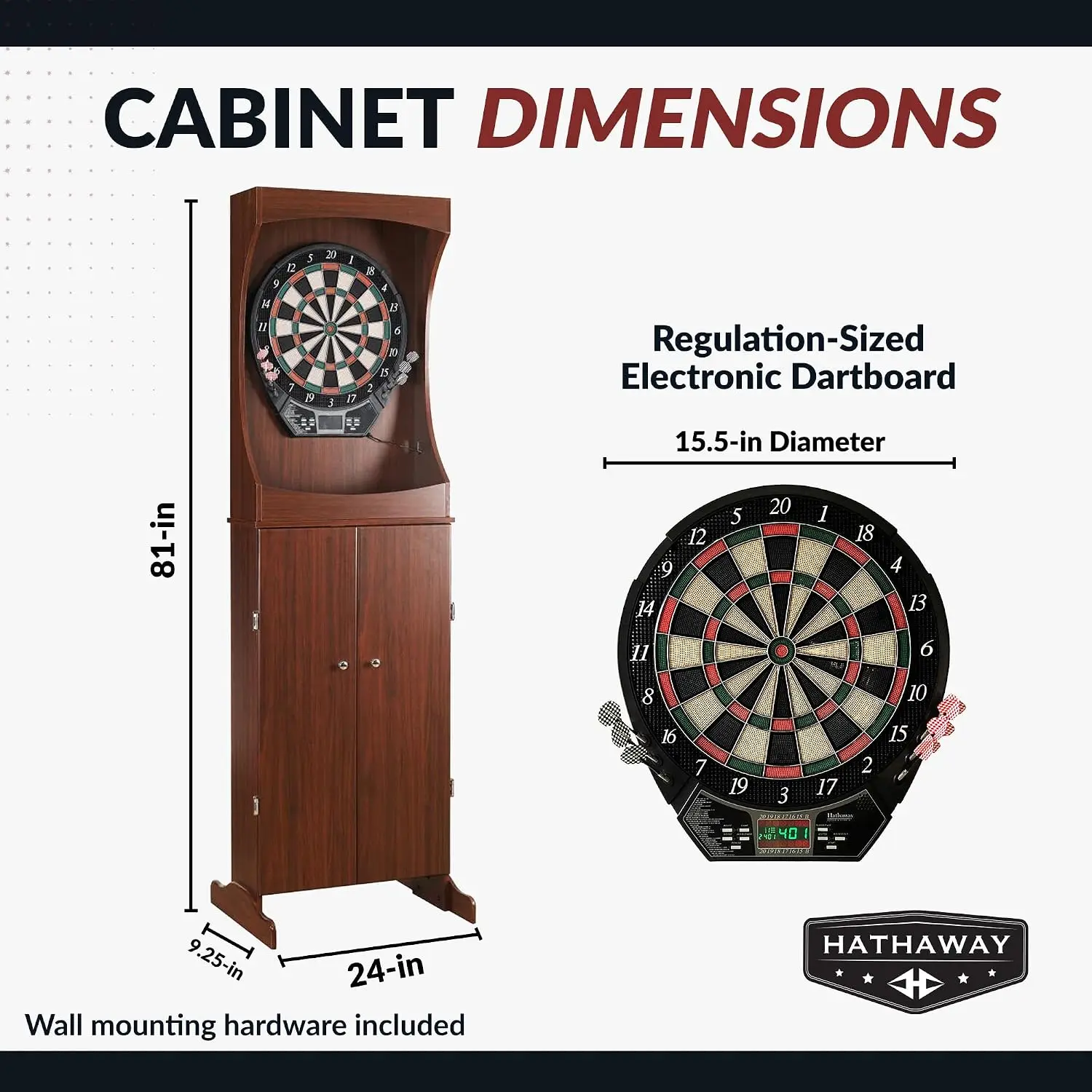 Outlaw Electronic Dart Board C - Electronic Dartboard Cabinet recension och pris