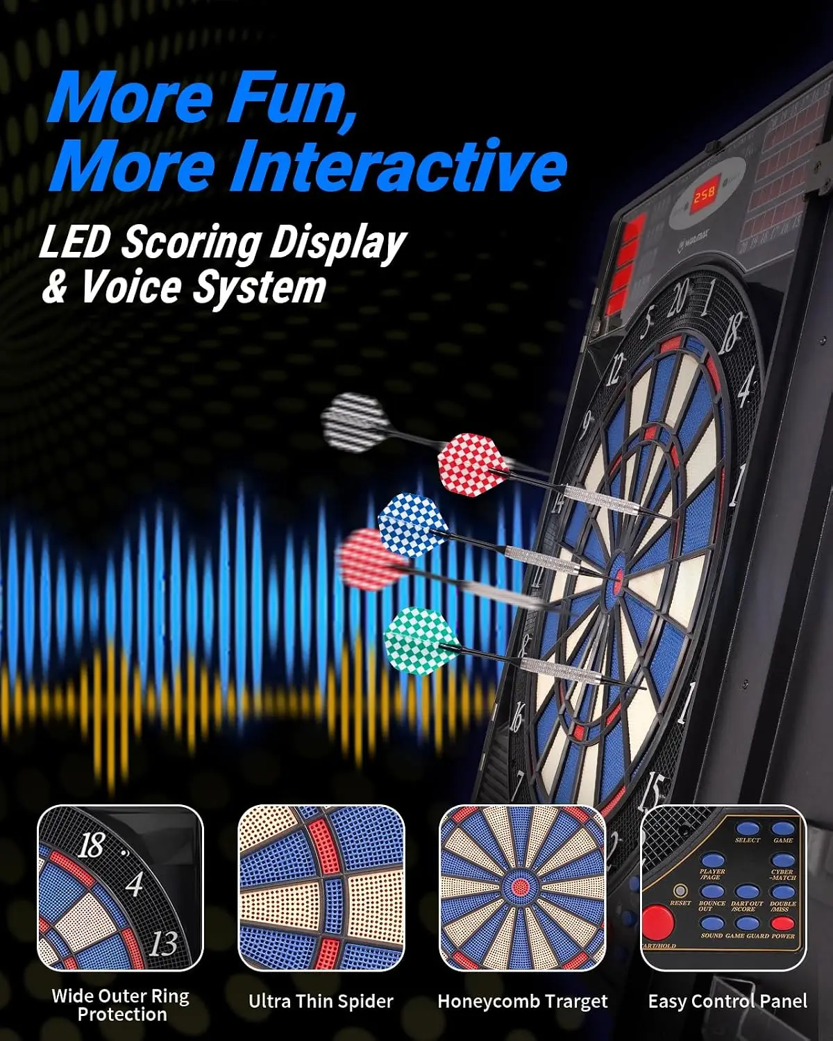 Electronic Dart Board Cabinet  - Electronic Dartboard Cabinet recension och pris