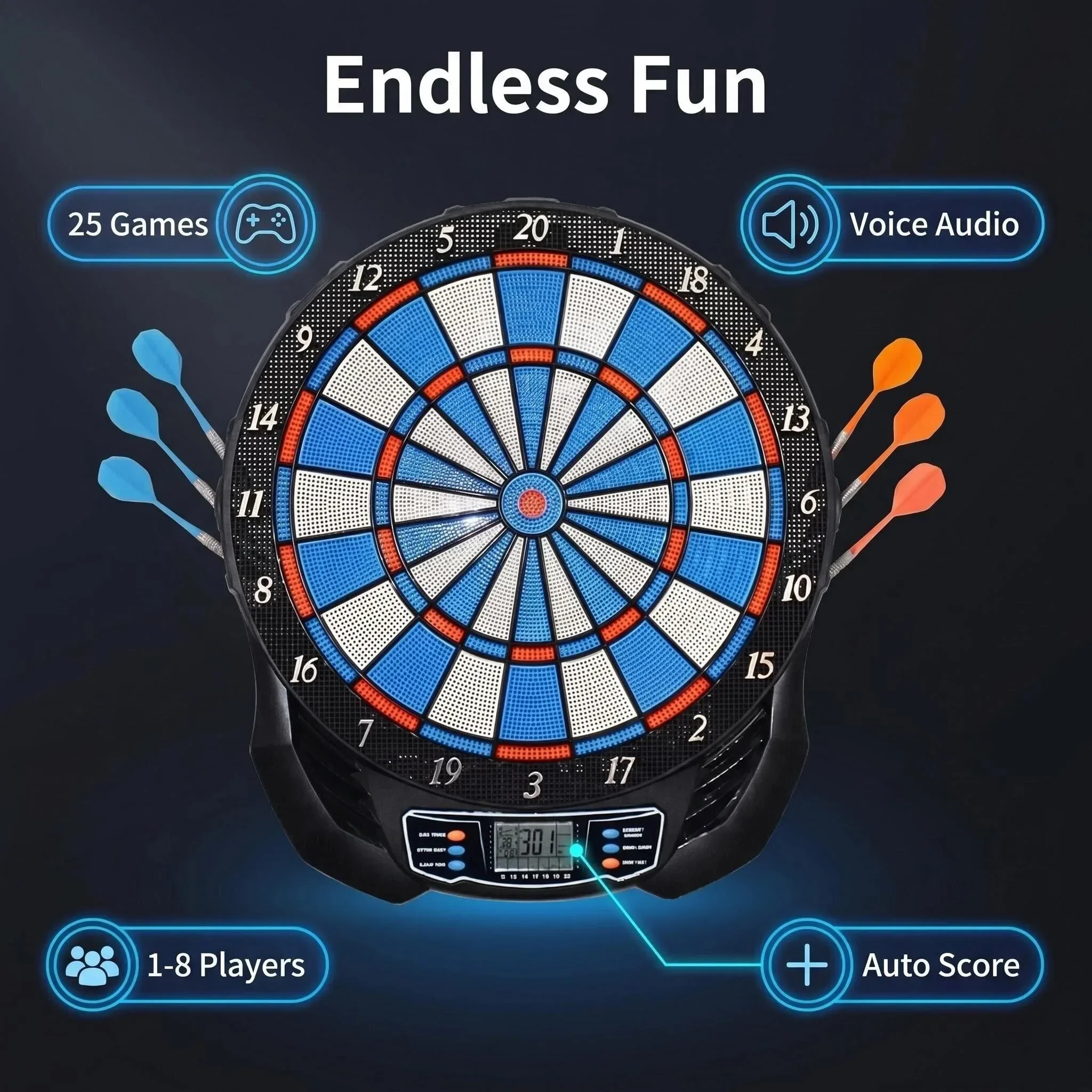 DartVibe Advanced Electronic D - Electronic Dartboard Cabinet recension och pris