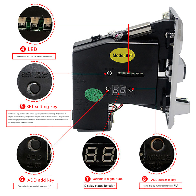 616 Electronic Multi Coin Acce - Arcade Ticket Machine recension och pris