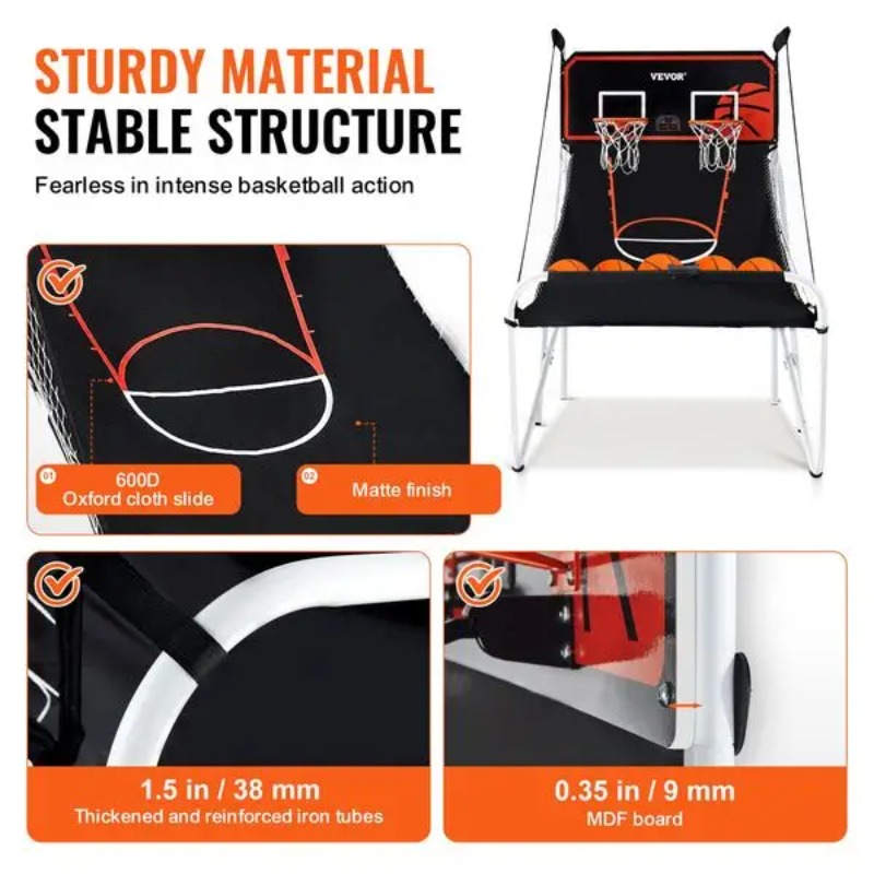 【Hot Item】Foldable Basketball  - Arcade Games & Vending Llc recension och pris