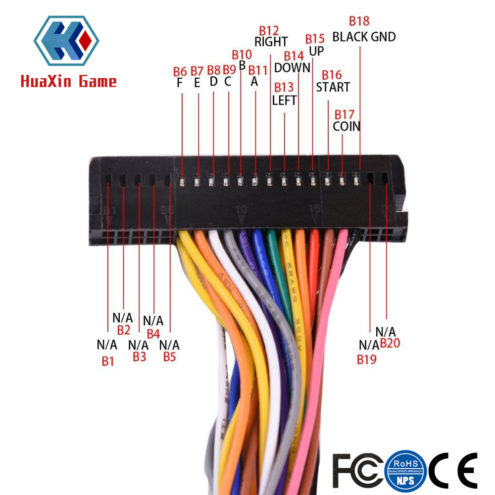 Arcade 40 Pin Cabinet Wire Har - Arcade Button Pcb recension och pris