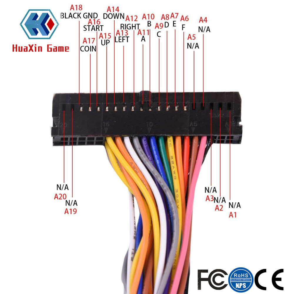 Arcade 40 Pin Cabinet Wire Har - Arcade Button Pcb recension och pris