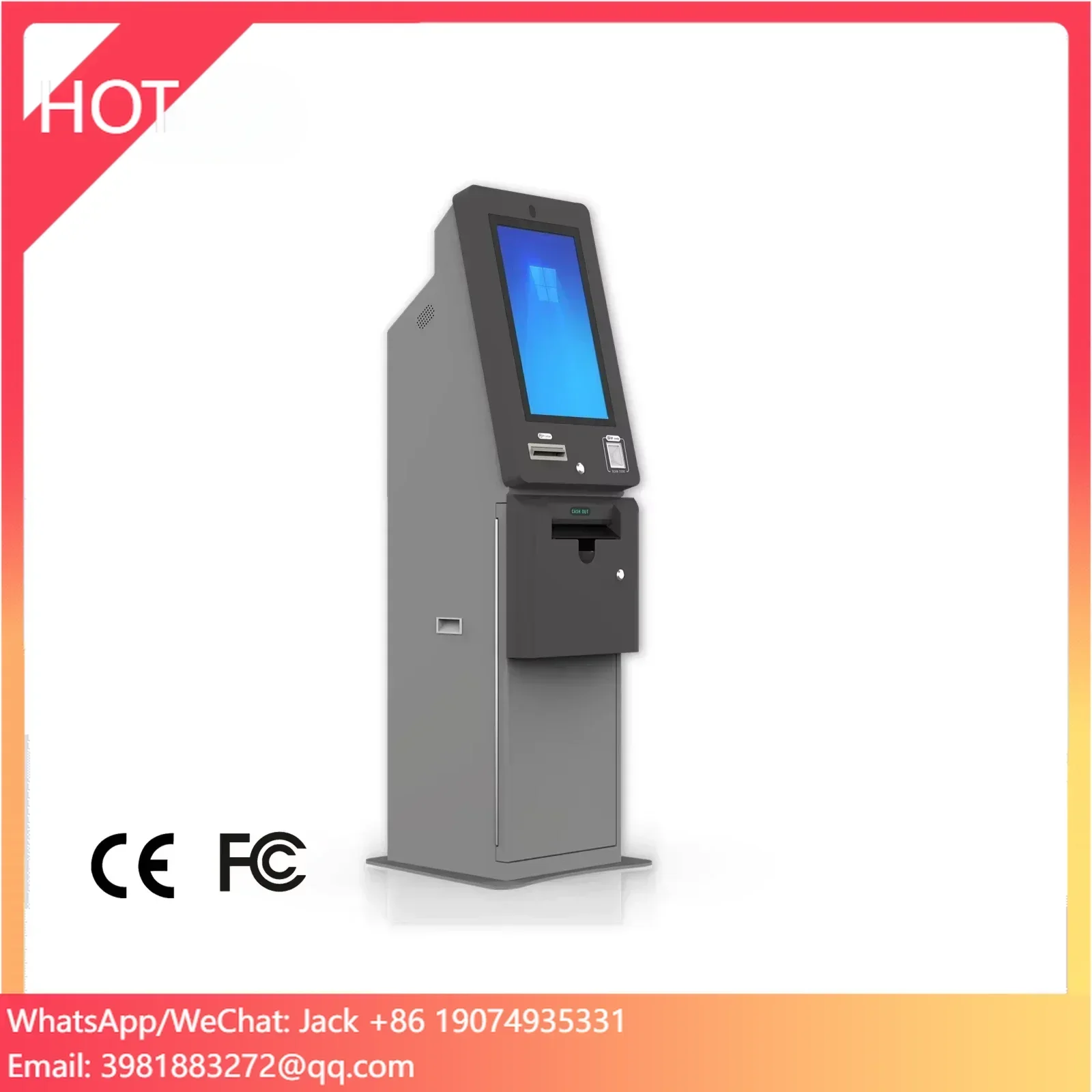 Metal ATM Kiosk Ticket Redempt - Ticket Redemption Machine recension och pris