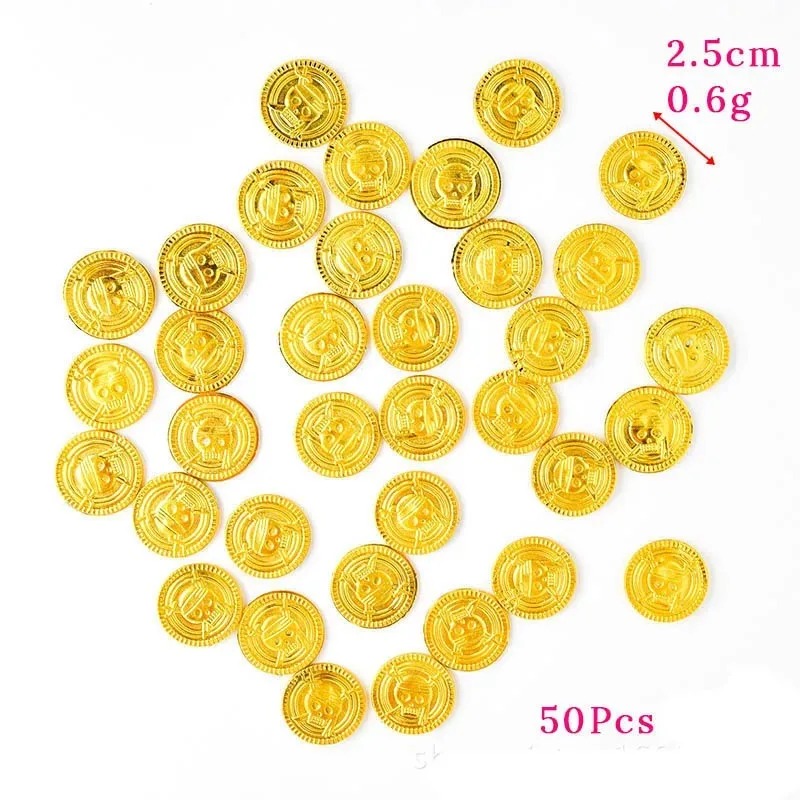 50Pcs Pirate Gold Coins Plasti - Arcade Game Coin recension och pris