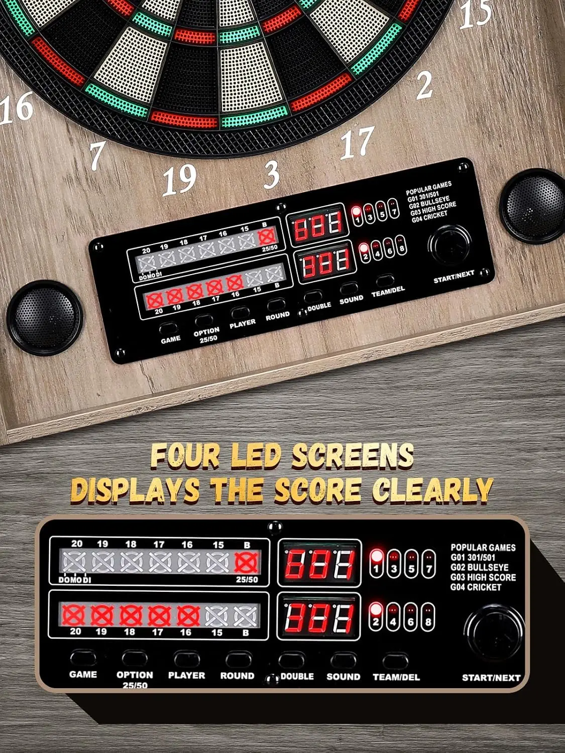Electronic Dart Board, Decorat - Electronic Dartboard Cabinet recension och pris